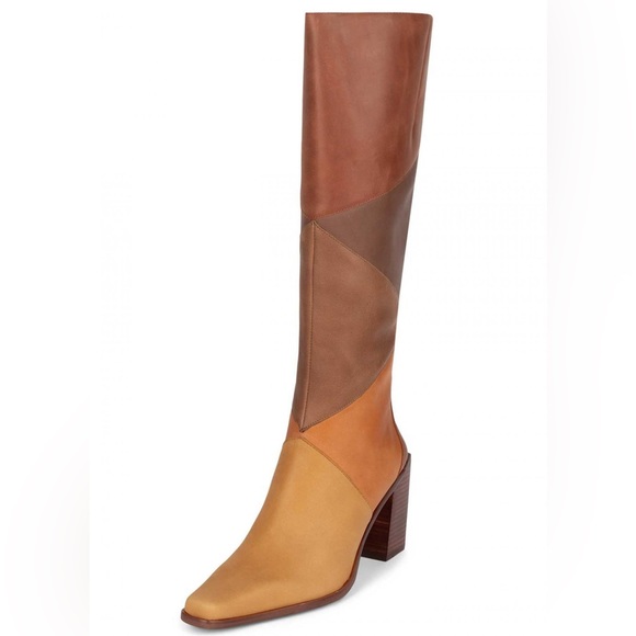 New Jeffrey Campbell x Free People Calimity KP Patchwork Colorblock Tall Leather - Picture 5 of 12